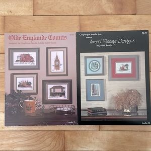 💚1978 & 1982 Graphique Needle Arts Cross Stitch Leaflets  by Judith Sandy